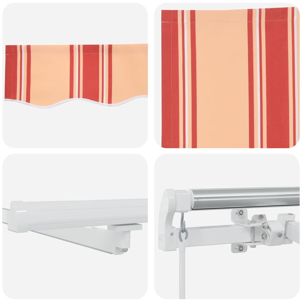 vidaXL Ανασυρόμενη τέντα με LED Κίτρινη και Πορτοκαλί 400x300 εκ.