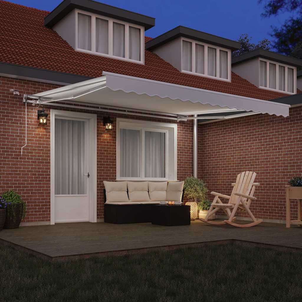 vidaXL Σκηνίτσα Αναδιπλούμενη Λευκό 400 x 300 εκ Πολυέστερ και Μέταλλο