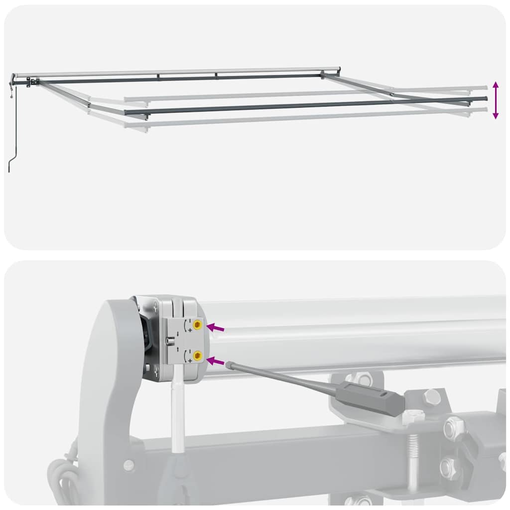 vidaXL Αναδιπλούμενη τέντα Πράσινο και Λευκό 400 x 300 εκ
