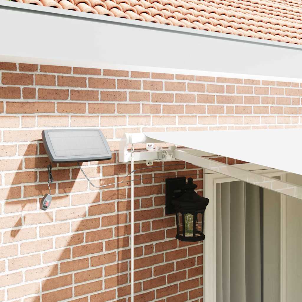 vidaXL Ανακλινόμενη Τέντα με Ηλιακό LED