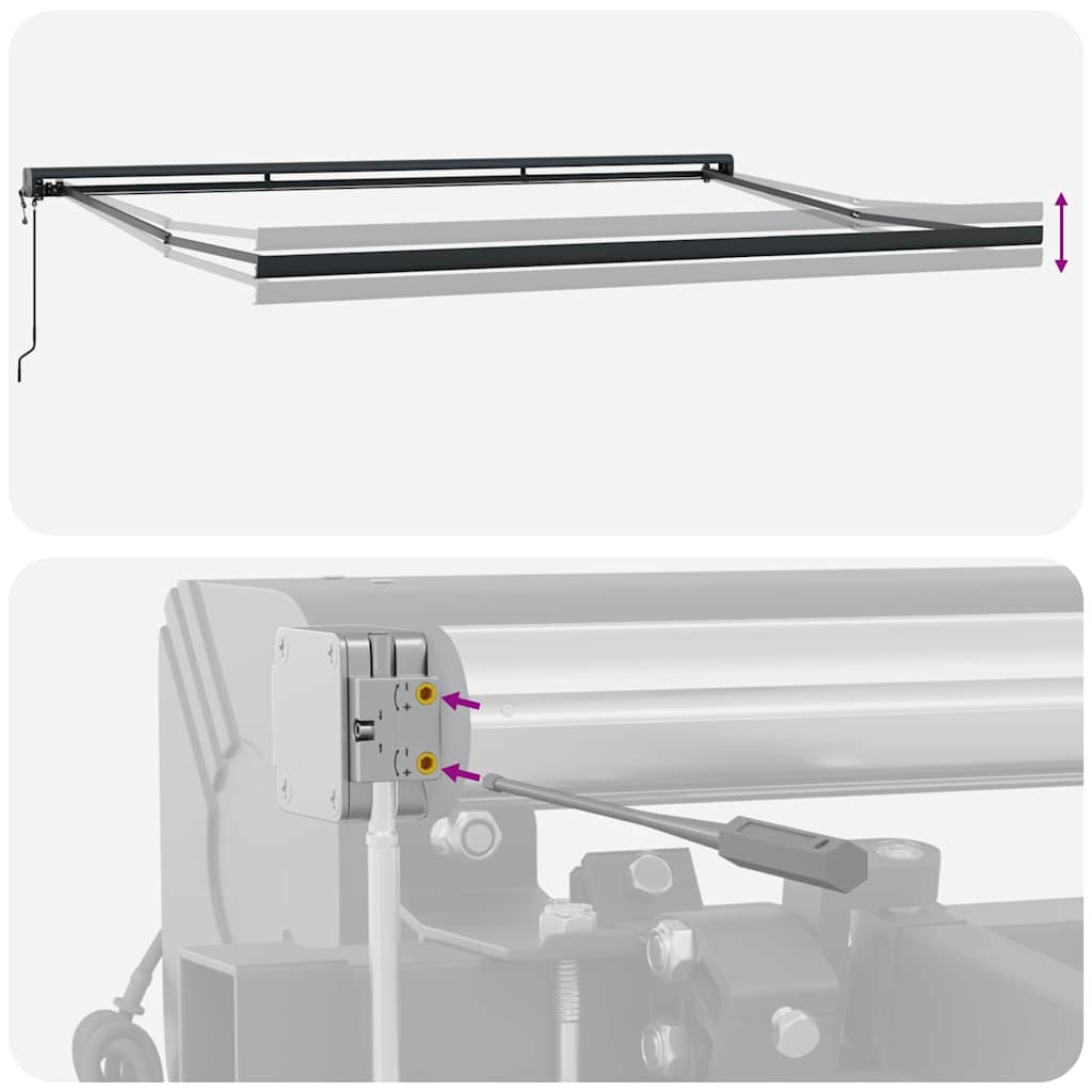 vidaXL Ανασυρόμενη Τέντα Πορτοκαλί και Καφέ 450x300 cm