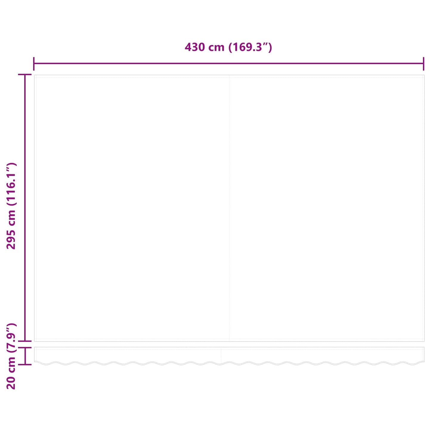 vidaXL Αναδιπλούμενη τέντα Πολύχρωμο 450 x 300 εκ