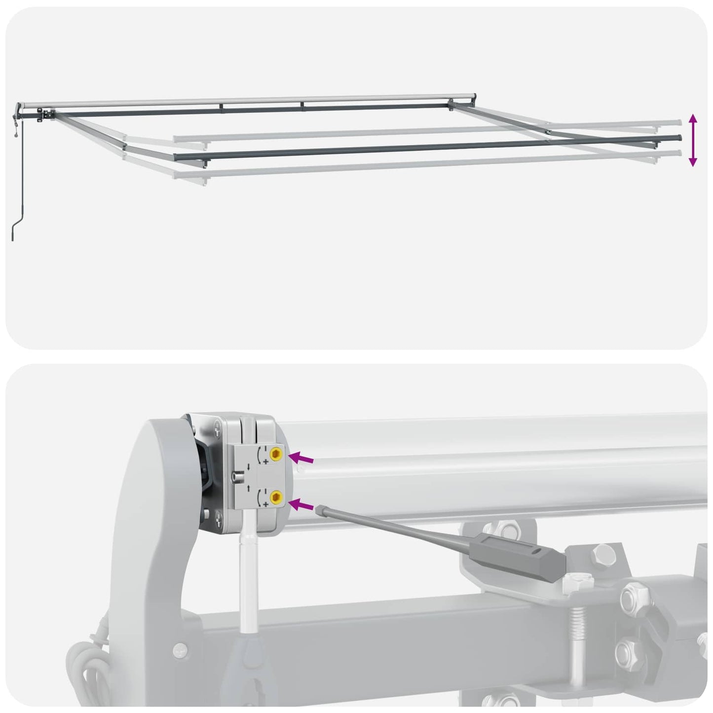 vidaXL Αναδιπλούμενη τέντα Μπεζ 450 x 350 εκ Ύφασμα και αλουμίνιο