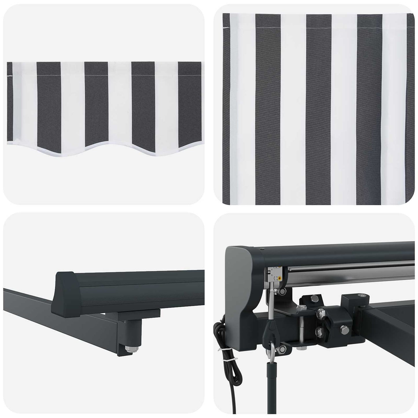 vidaXL Σκηνίτσα Αναδιπλούμενη Γκρι και Λευκό 500 x 300 εκ