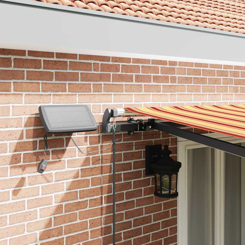 vidaXL Ανασυρόμενη Τέντα με LED Κίτρινο και Πορτοκαλί 500x300 εκ.