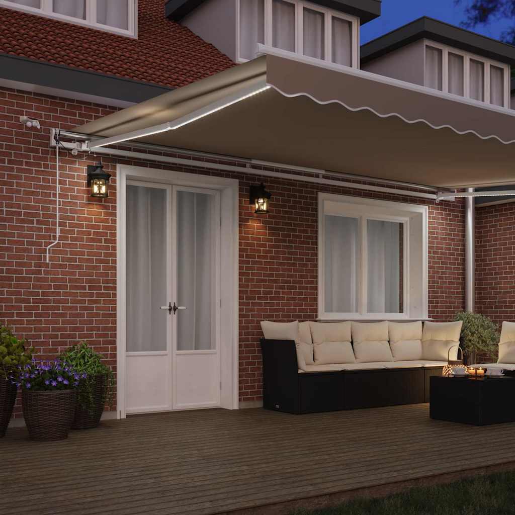 vidaXL Σκηνίτσα Αναδιπλούμενη Μπεζ 500 x 350 εκ Πολυέστερ και Μέταλλο