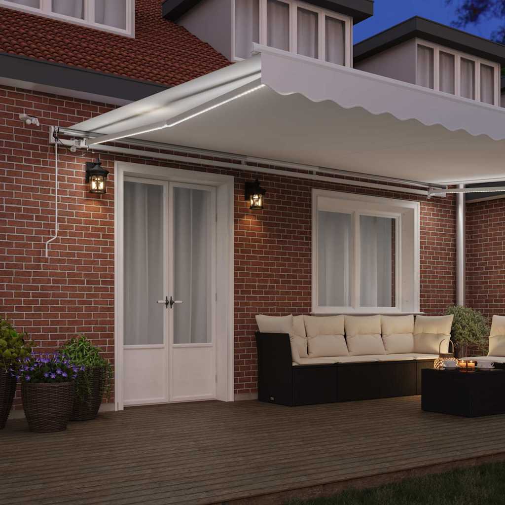 vidaXL Σκηνίτσα Αναδιπλούμενη Λευκό 500 x 350 εκ Πολυέστερ και Μέταλλο