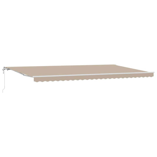vidaXL Αναδιπλούμενη τέντα Μπεζ 600 x 350 εκ Ύφασμα και αλουμίνιο