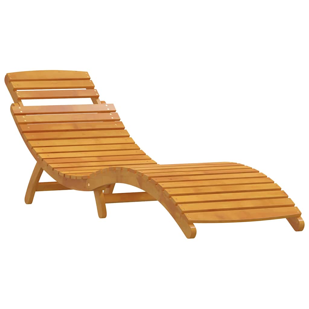 vidaXL Ξαπλώστρα 2 pcs Καφέ 55 x 184 x 64cm Στερεό Ξύλο Ακακίας