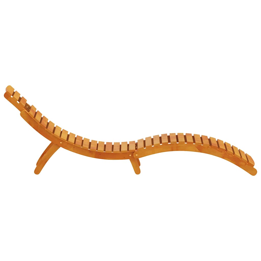 vidaXL Ξαπλώστρα 2 pcs Καφέ 55 x 184 x 64cm Στερεό Ξύλο Ακακίας