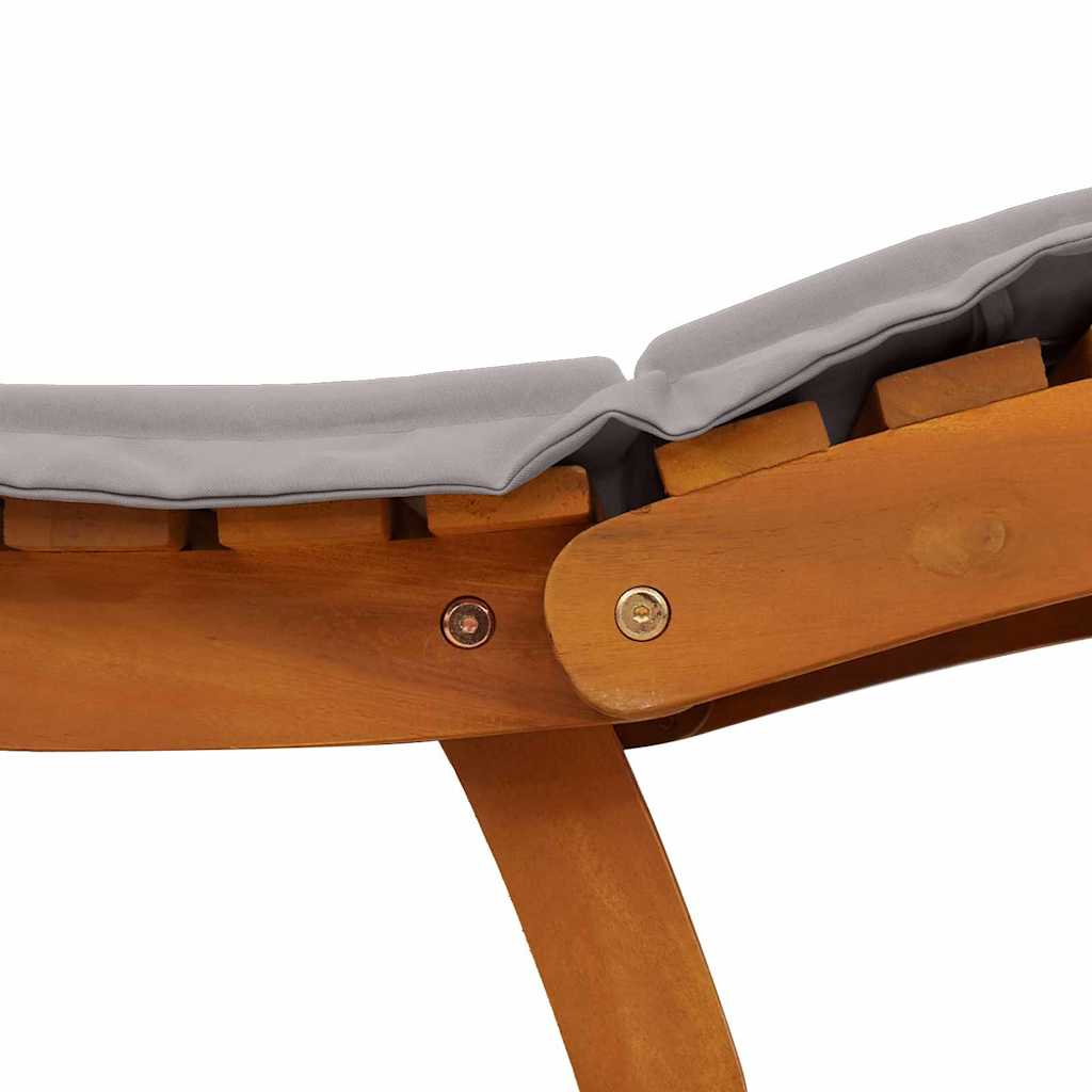 vidaXL Ξαπλώστρα 2 pcs Taupe 184 x 55 x 64 εκ Μασίφ ξύλο ακακίας