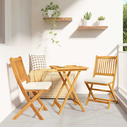 vidaXL Σετ Μπιστρό Κήπου 3 pcs Καφέ Μασίφ ξύλο ακακίας