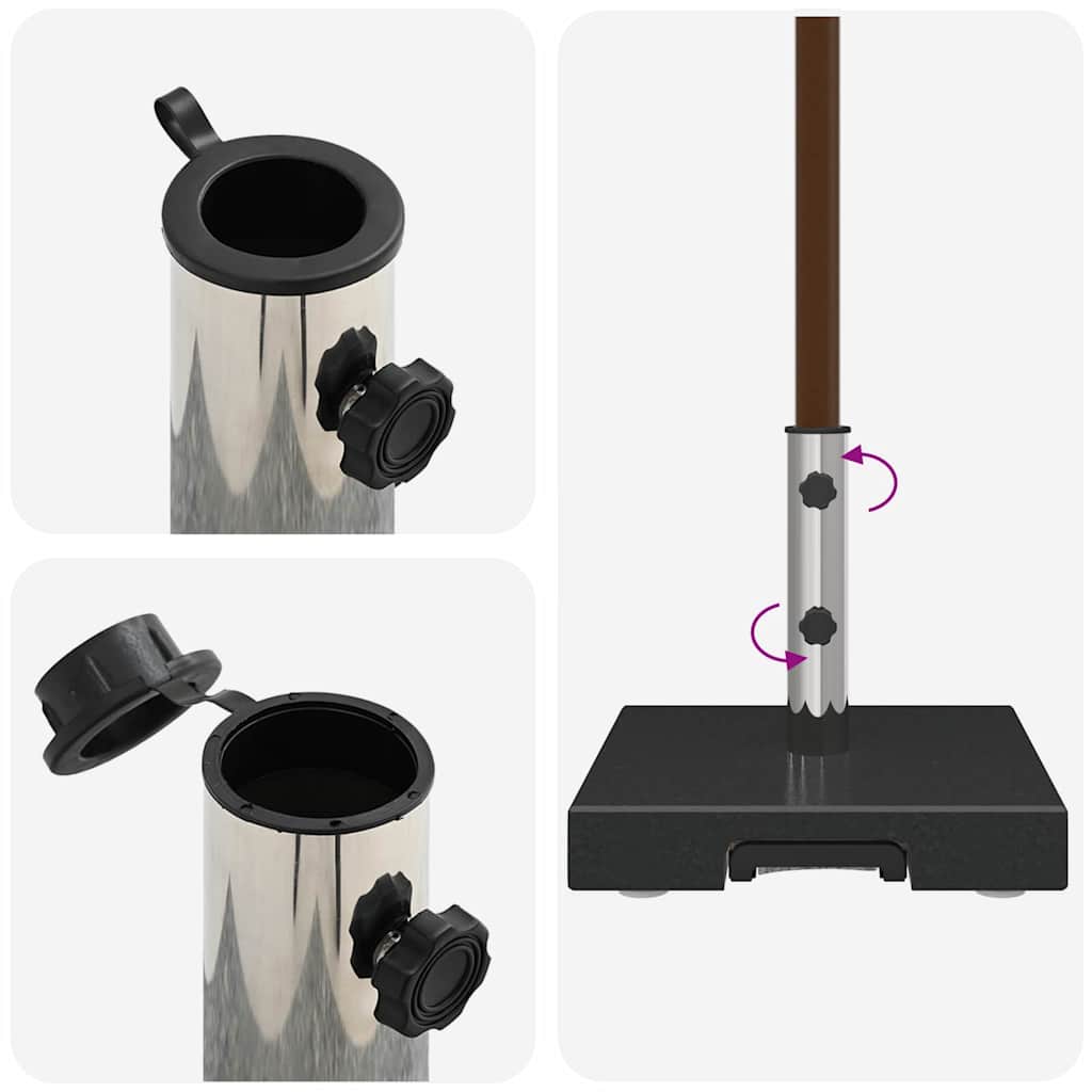 vidaXL Βάση ομπρέλας Μαύρο 41 x 41 x 37 εκ. Γρανίτης