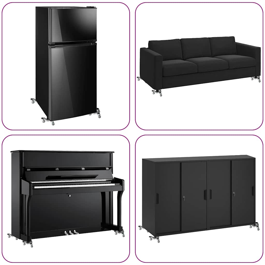 vidaXL Ρόλοι Επίπλων 4 τεμ. 16x14,5x5,5 εκ. Ατσάλι 180 κ.