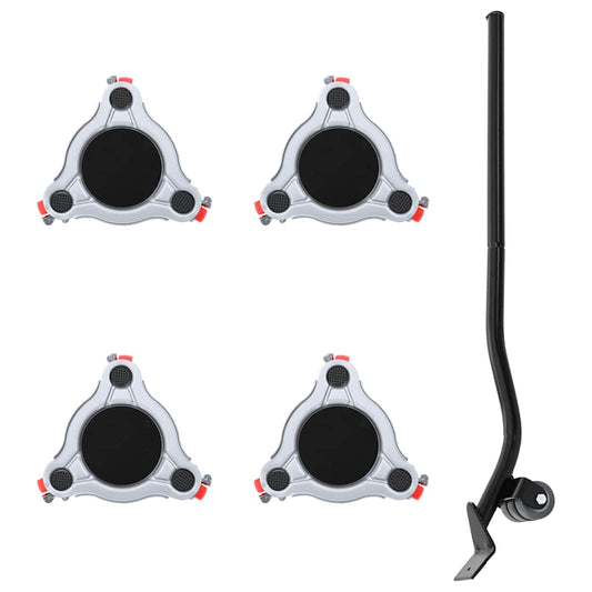 vidaXL Ρόλοι Επίπλων 4 τεμ. με Ανυψωτικό 14,5x13,5x4 εκ. Ατσάλι 400 κιλά