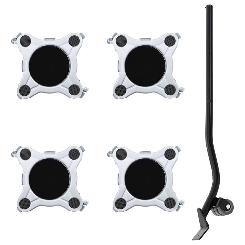 vidaXL Ρόλοι Επίπλων 4 τεμ. με Ανυψωτικό 15,5x15,5x5,5 εκ. Ατσάλι 1000 kg