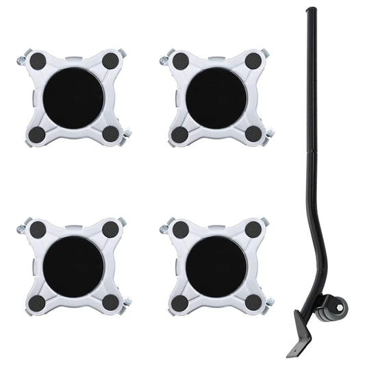 vidaXL Ρόλοι Επίπλων 4 τεμ. με Ανυψωτικό 15,5x15,5x5,5 εκ. Ατσάλι 1000 kg