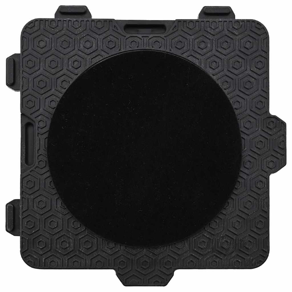 vidaXL Ρόλοι Επίπλων 4 τεμ. με Ανυψωτικό Μαύρο 13,5x13,5x4,2 εκ. 300 κ.