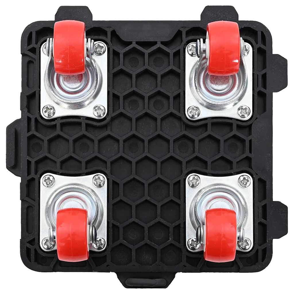 vidaXL Ρόλοι Επίπλων 4 τεμ. με Ανυψωτικό Μαύρο 13,5x13,5x4,2 εκ. 300 κ.