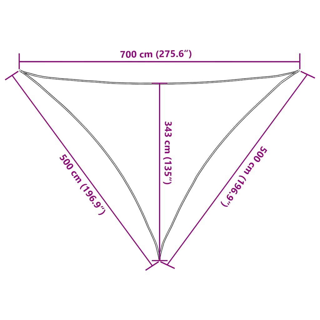 vidaXL Πανί Σκίασης από Τερακότα 7x5x5 μ. 100% Πολυεστέρας Oxford