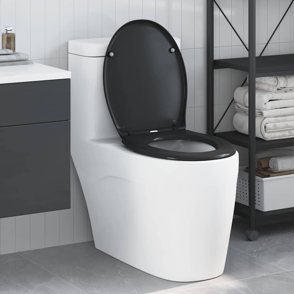 vidaXL Λεκάνη Μαύρο 44,8 x 37,3 x 4,2 εκ Δυροπλάστ