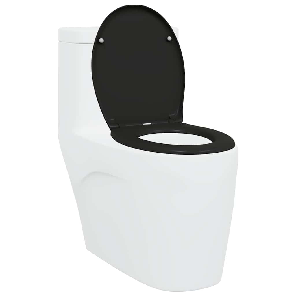 vidaXL Λεκάνη Μαύρο 44,8 x 37,3 x 4,2 εκ Δυροπλάστ