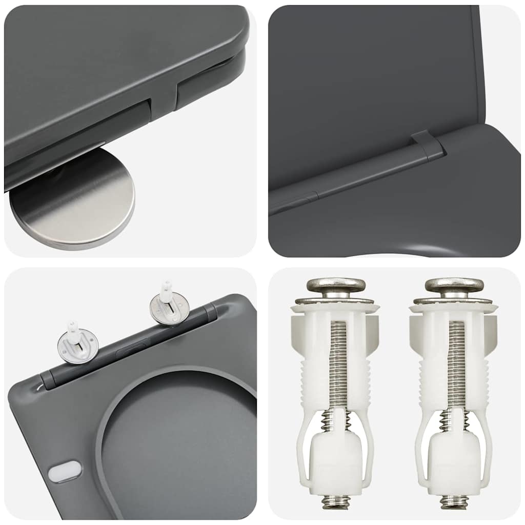 vidaXL Λεκάνη Ανθρακί 44 x 36,4 x 3,4 εκ. Δυροπλάστ