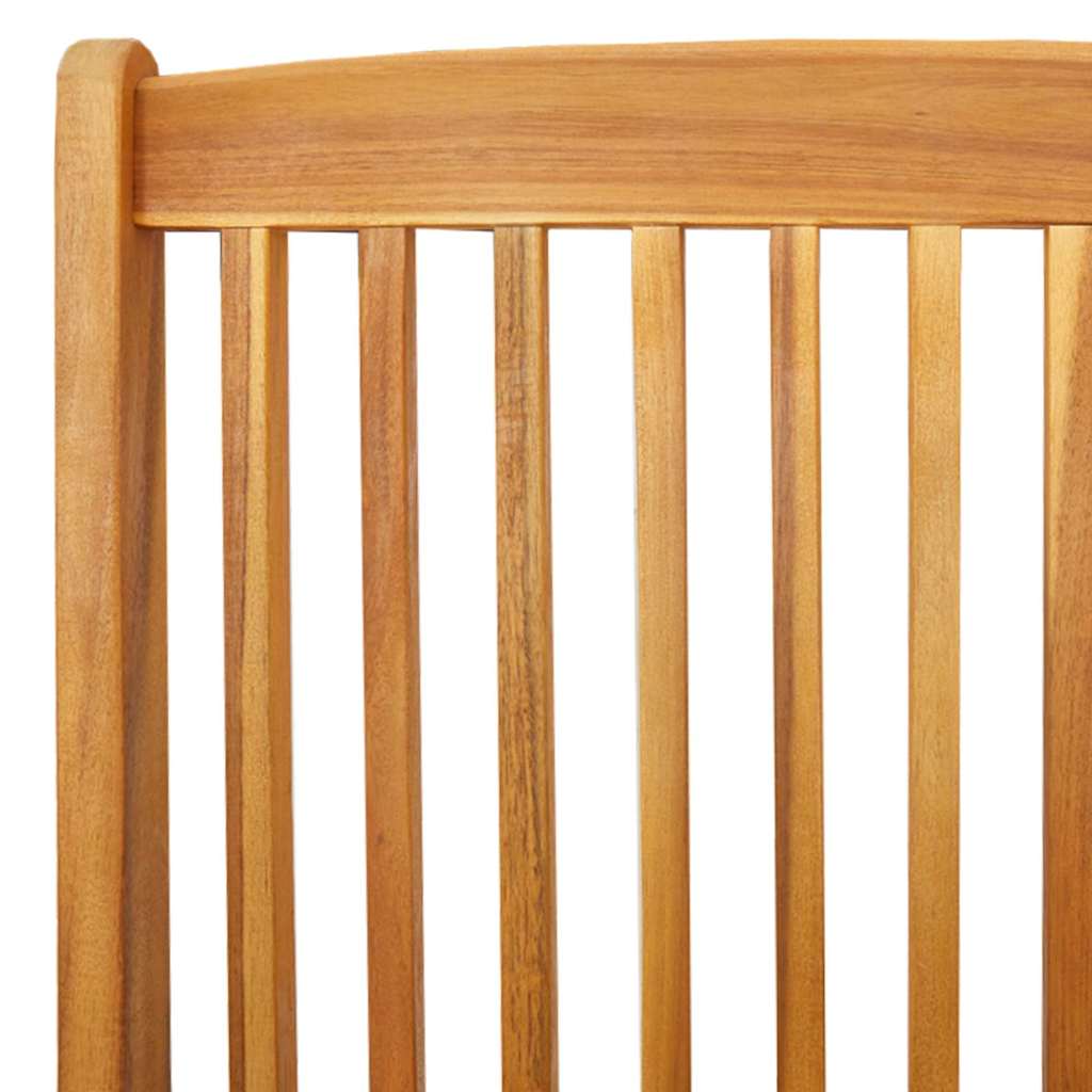 vidaXL Πτυσσόμενες Καρέκλες Κήπου με Λευκό Μαξιλάρι 4τμχ από Στερεό Ξύλο Ακακίας