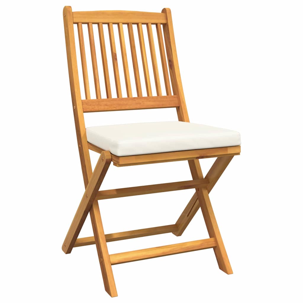 vidaXL Πτυσσόμενη Καρέκλα με μαξιλάρι 6 pcs Λευκό 49 x 57.5 x 92εκ