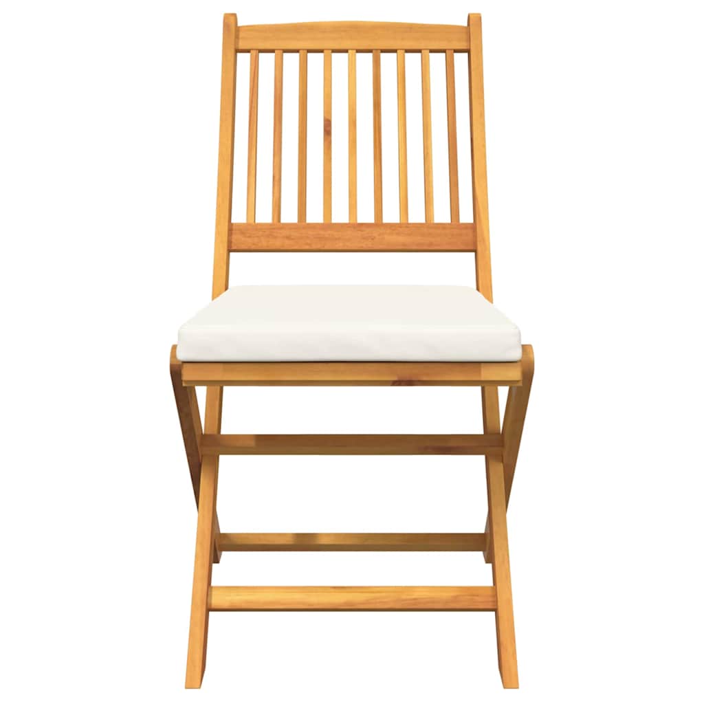 vidaXL Πτυσσόμενη Καρέκλα με μαξιλάρι 6 pcs Λευκό 49 x 57.5 x 92εκ