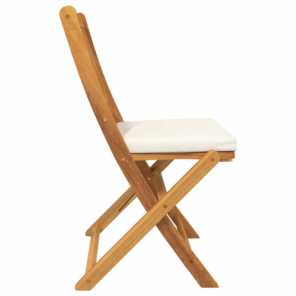 vidaXL Πτυσσόμενη Καρέκλα με μαξιλάρι 6 pcs Λευκό 49 x 57.5 x 92εκ