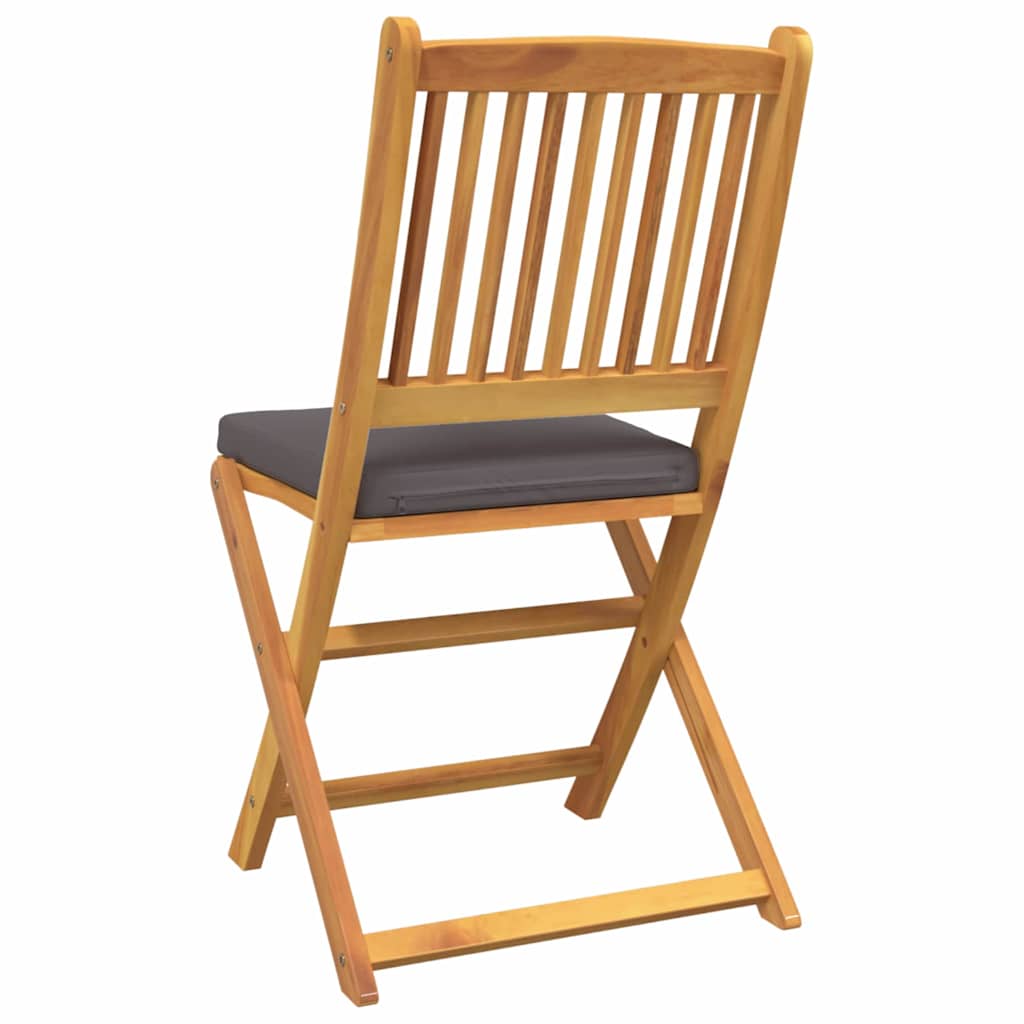 vidaXL Πτυσσόμενη Καρέκλα με μαξιλάρι 8 pcs Γκρι 49 x 57.5 x 92εκ