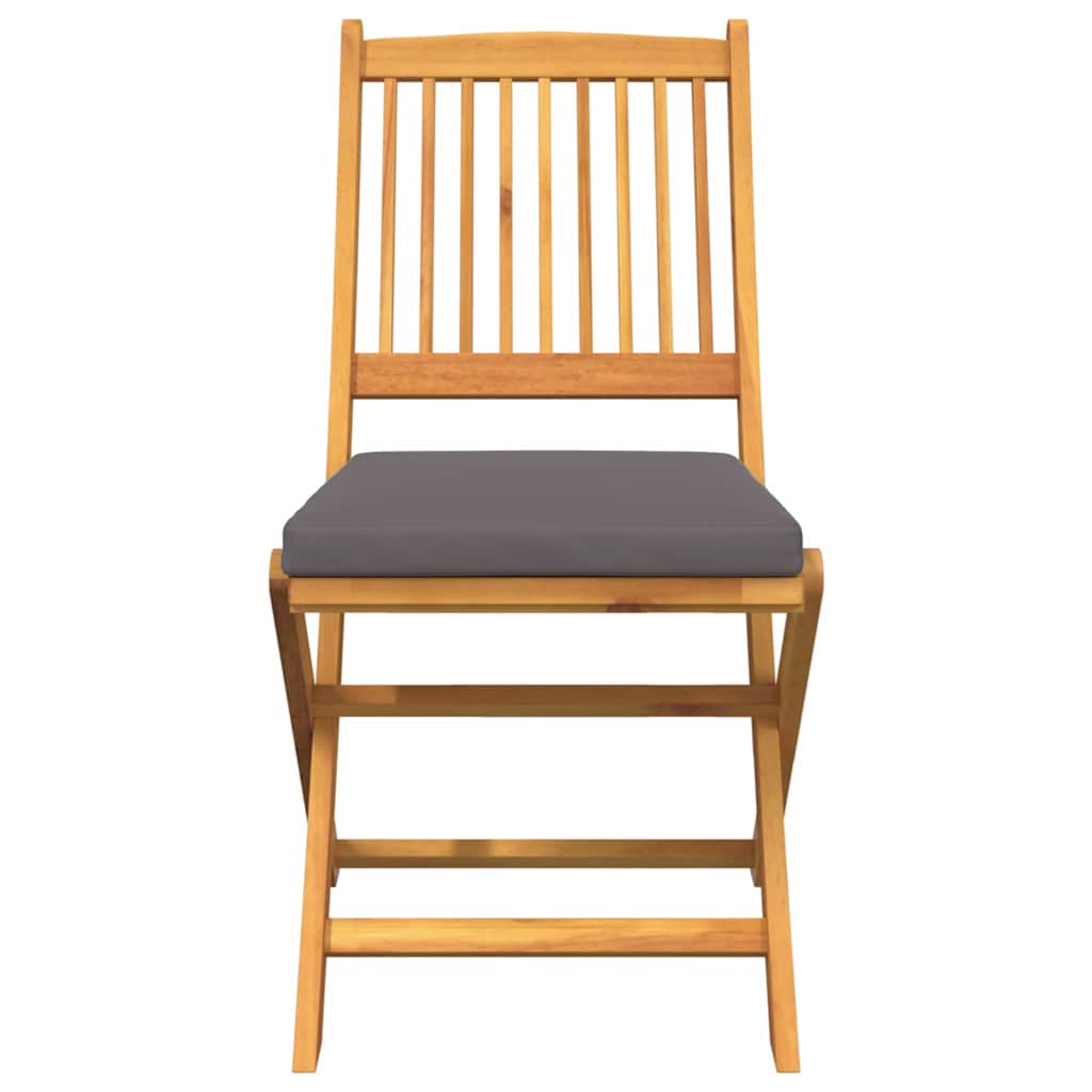 vidaXL Πτυσσόμενη Καρέκλα με μαξιλάρι 8 pcs Γκρι 49 x 57.5 x 92εκ