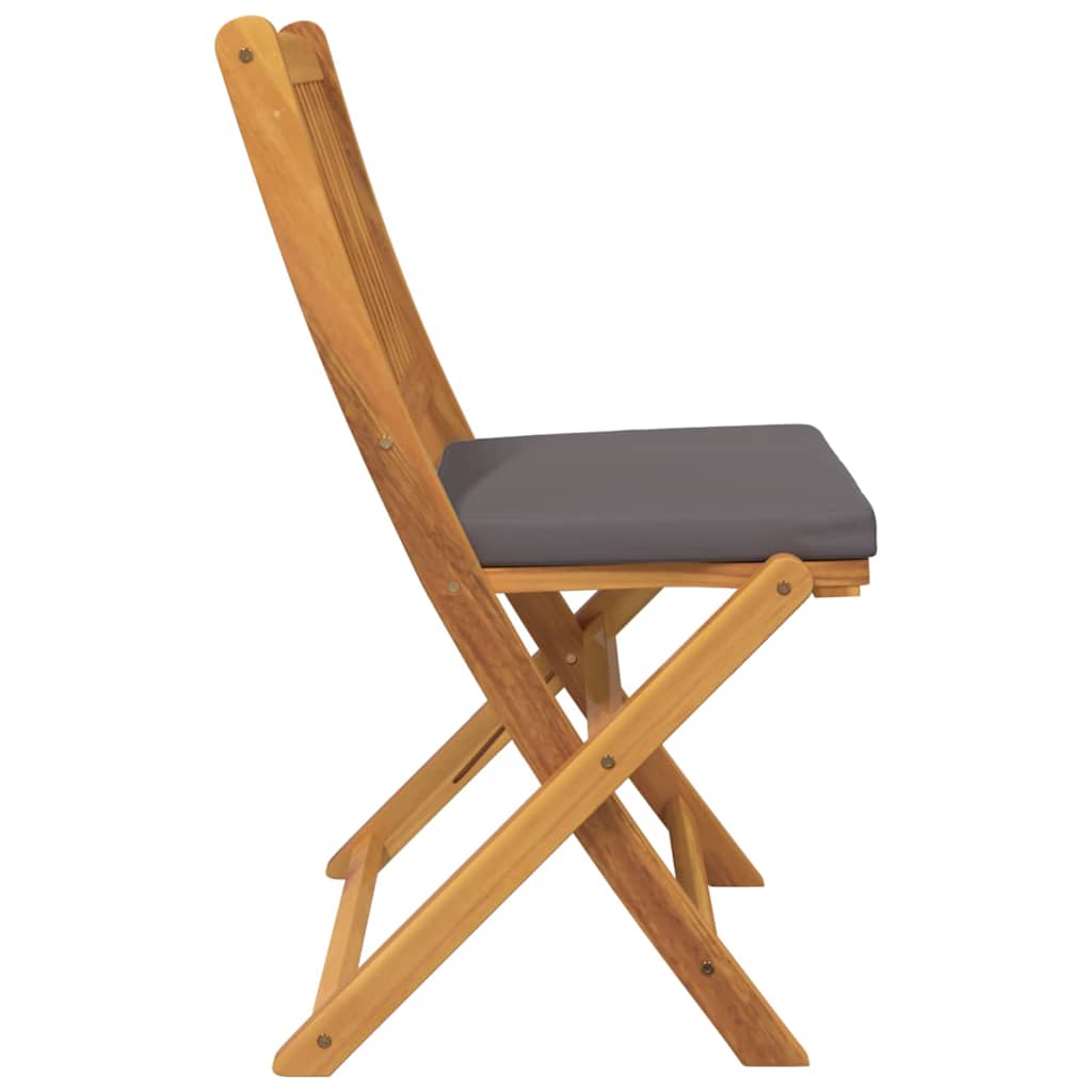 vidaXL Πτυσσόμενη Καρέκλα με μαξιλάρι 8 pcs Γκρι 49 x 57.5 x 92εκ