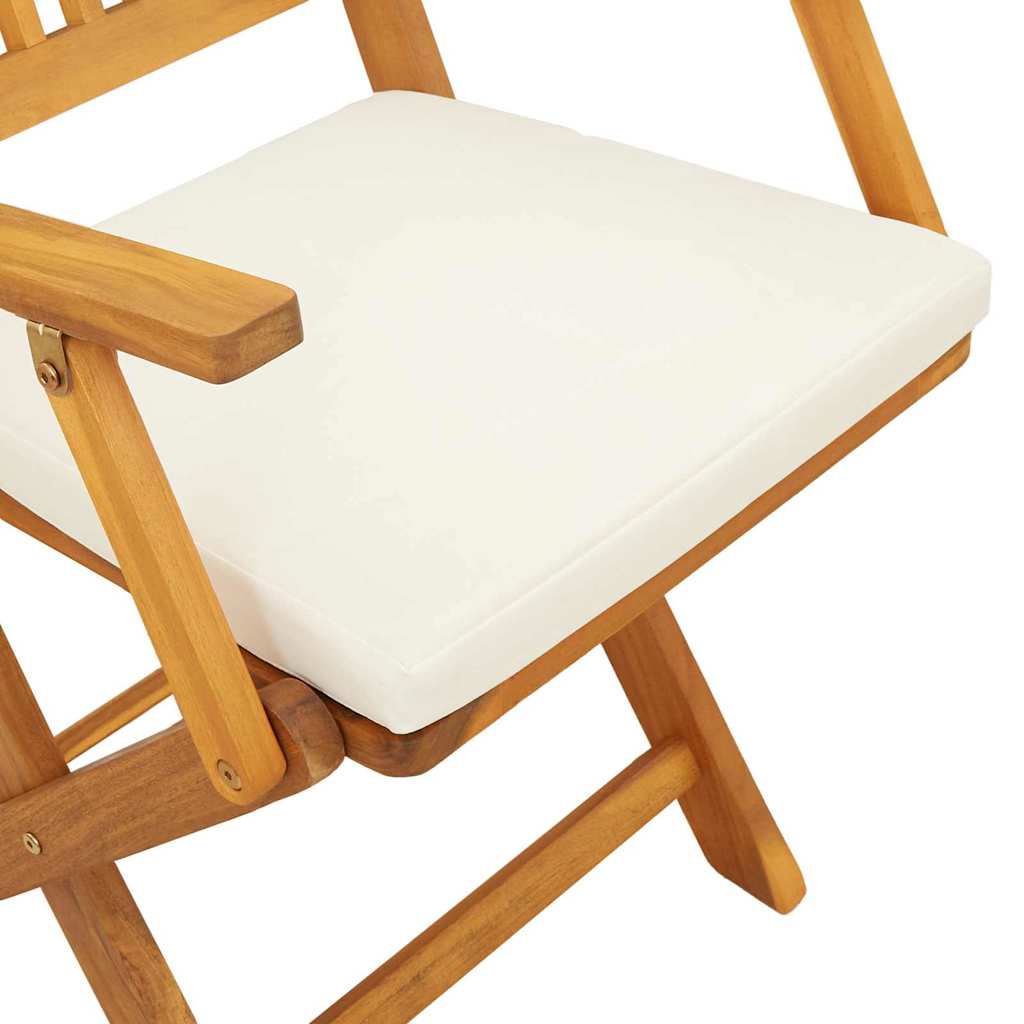 vidaXL Πτυσσόμενη Καρέκλα με μαξιλάρι 8 pcs Λευκό 49 x 57.5 x 92εκ