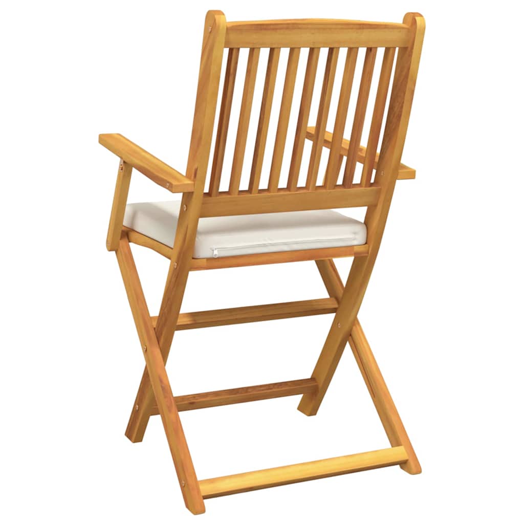 vidaXL Πτυσσόμενη Καρέκλα με μαξιλάρι 8 pcs Λευκό 49 x 57.5 x 92εκ