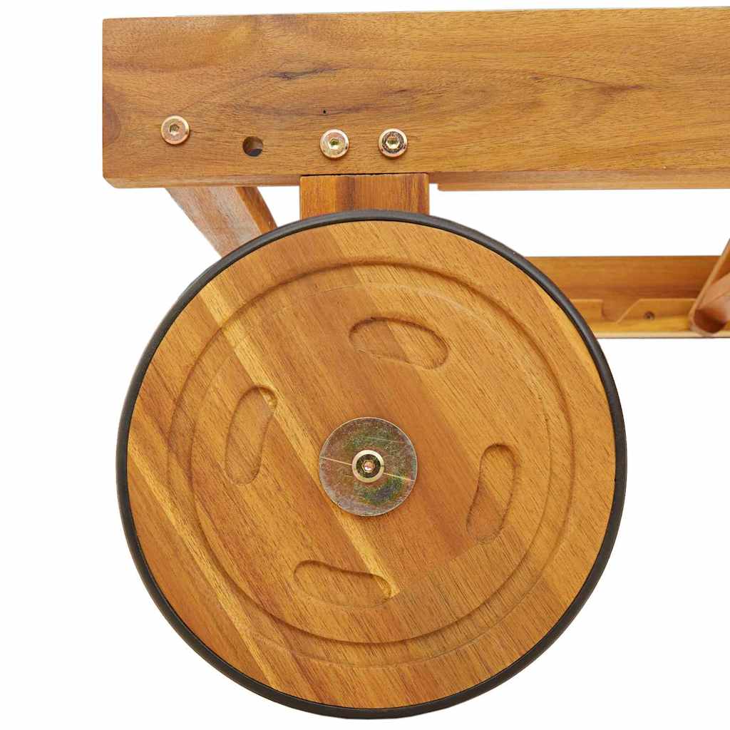 vidaXL Ξαπλώστρα 2 pcs Μπεζ 40 x 40 x 40εκ Μασίφ ξύλο ακακίας