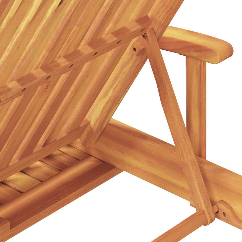 vidaXL Ξαπλώστρα 2 pcs Κόκκινο 40 x 40 x 40εκ Μασίφ ξύλο ακακίας