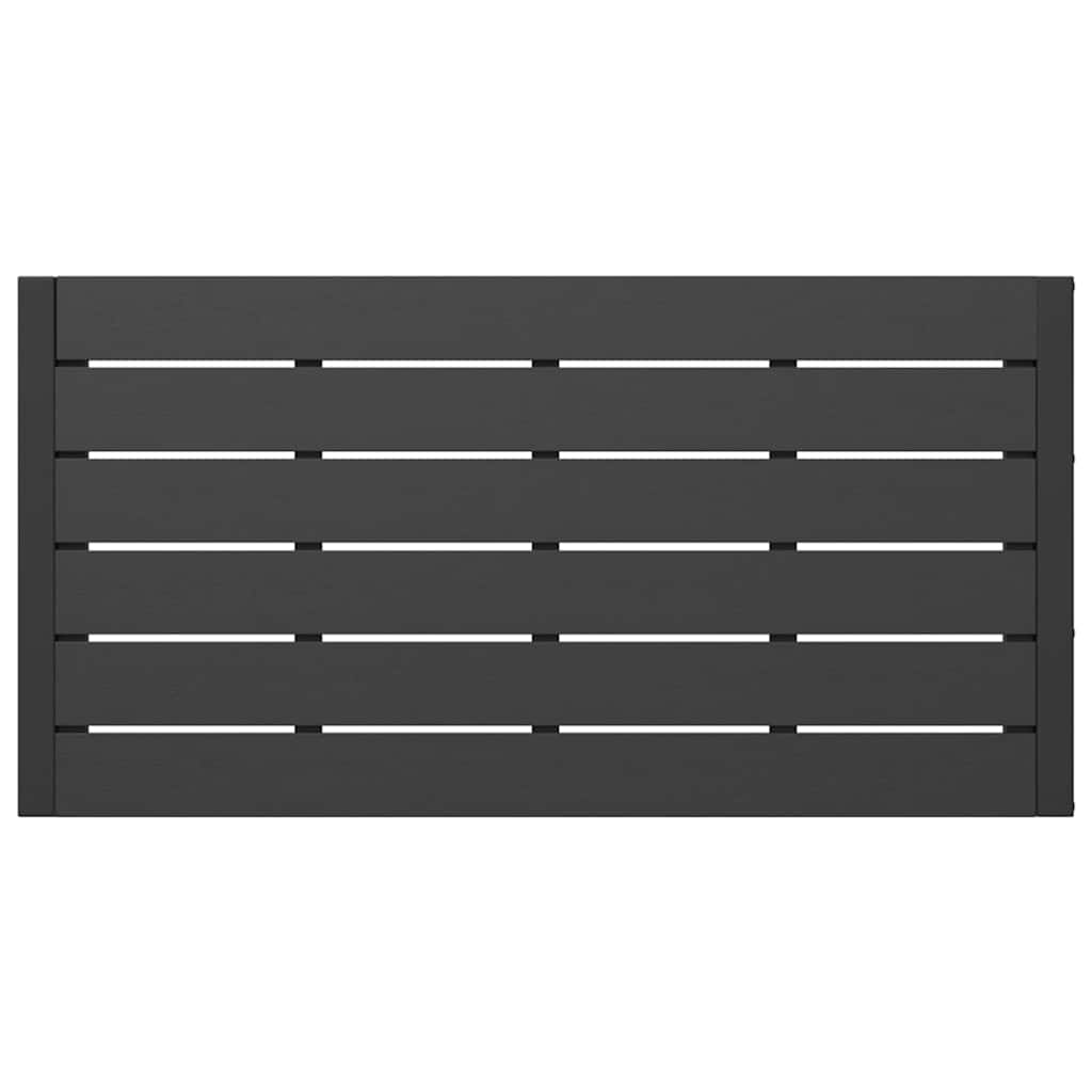 Σετ Εξωτερικής Τραπεζαρίας 3 τεμαχίων vidaXL από Χάλυβα και WPC Μαύρο