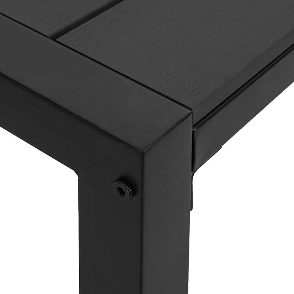 vidaXL Παγκάκι κήπου Μαύρο 100 x 28 x 45 εκ. Ατσάλι