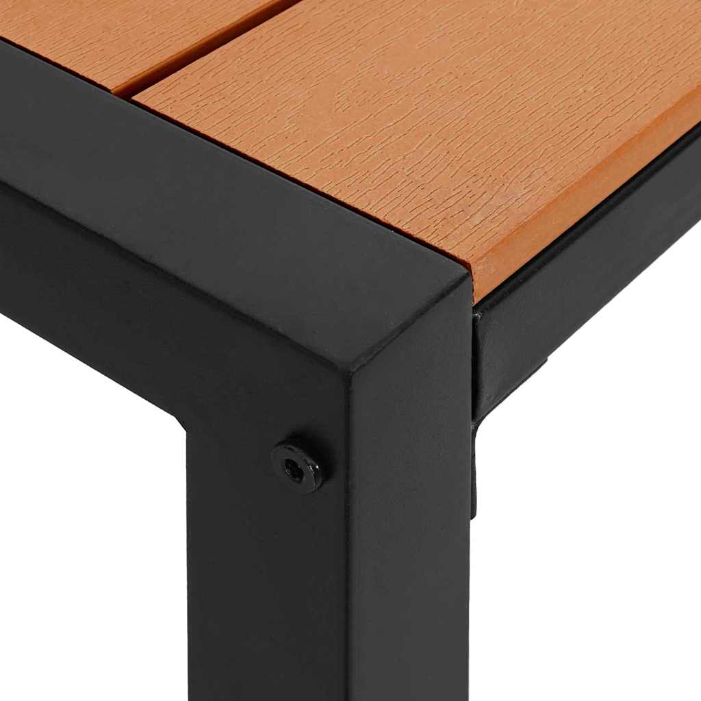 vidaXL Παγκάκι κήπου Καφέ 100 x 28 x 45 εκ. Ατσάλι
