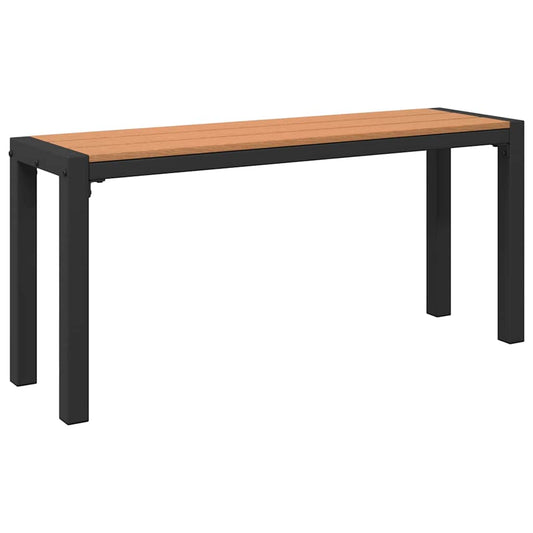 vidaXL Παγκάκι κήπου Καφέ 100 x 28 x 45 εκ. Ατσάλι