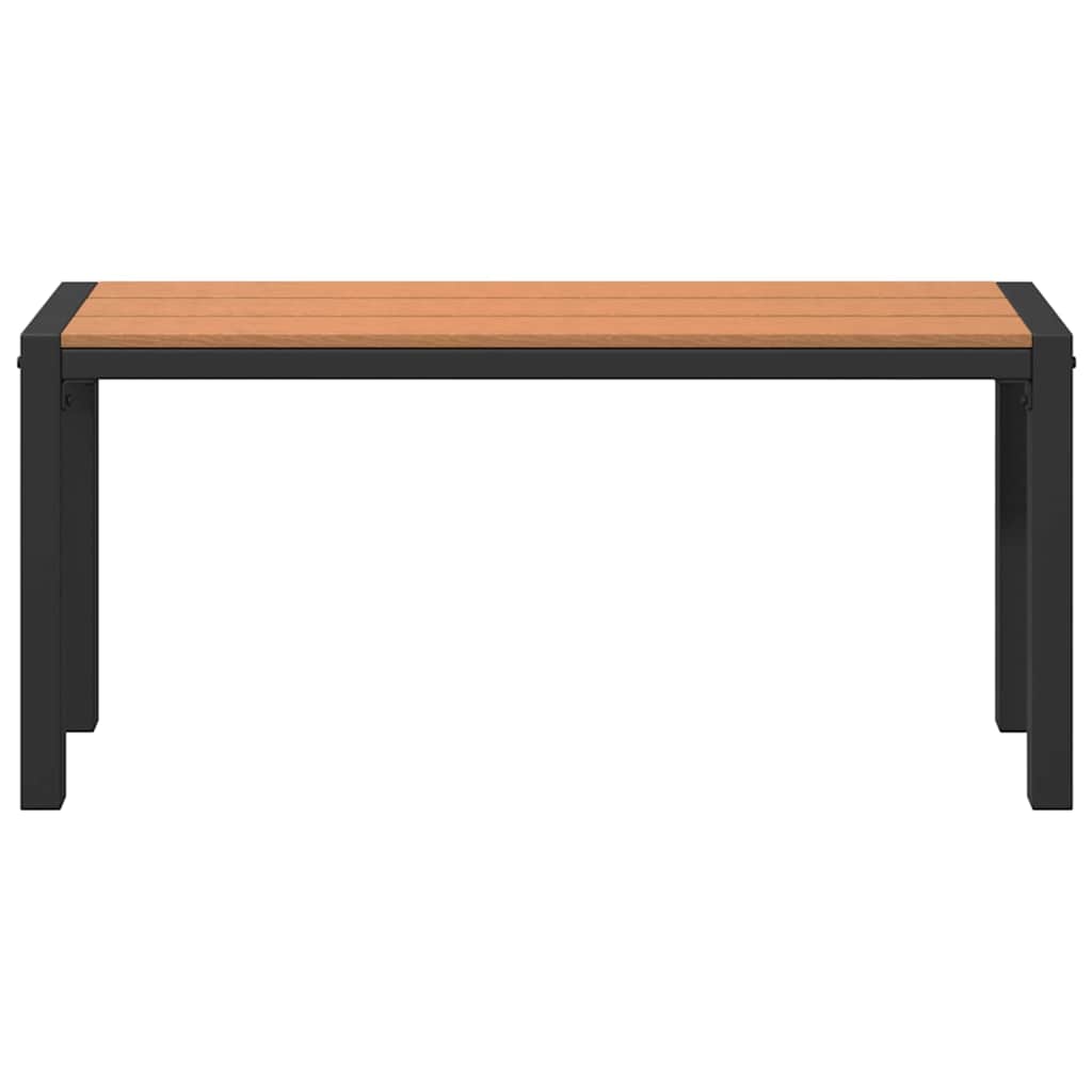 vidaXL Παγκάκι κήπου Καφέ 100 x 28 x 45 εκ. Ατσάλι