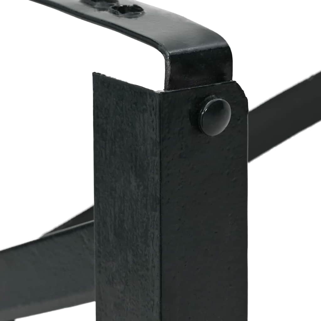 vidaXL Πόδι Τραπέζι Μπύρας 2 pcs Μαύρο 39 x 3 x 75 εκ