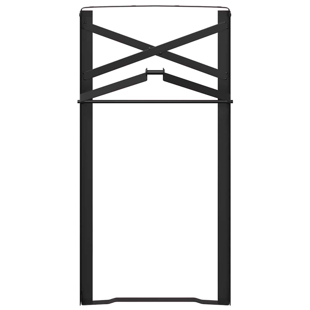 vidaXL Πόδι Τραπέζι Μπύρας 2 pcs Μαύρο 39 x 3 x 75 εκ