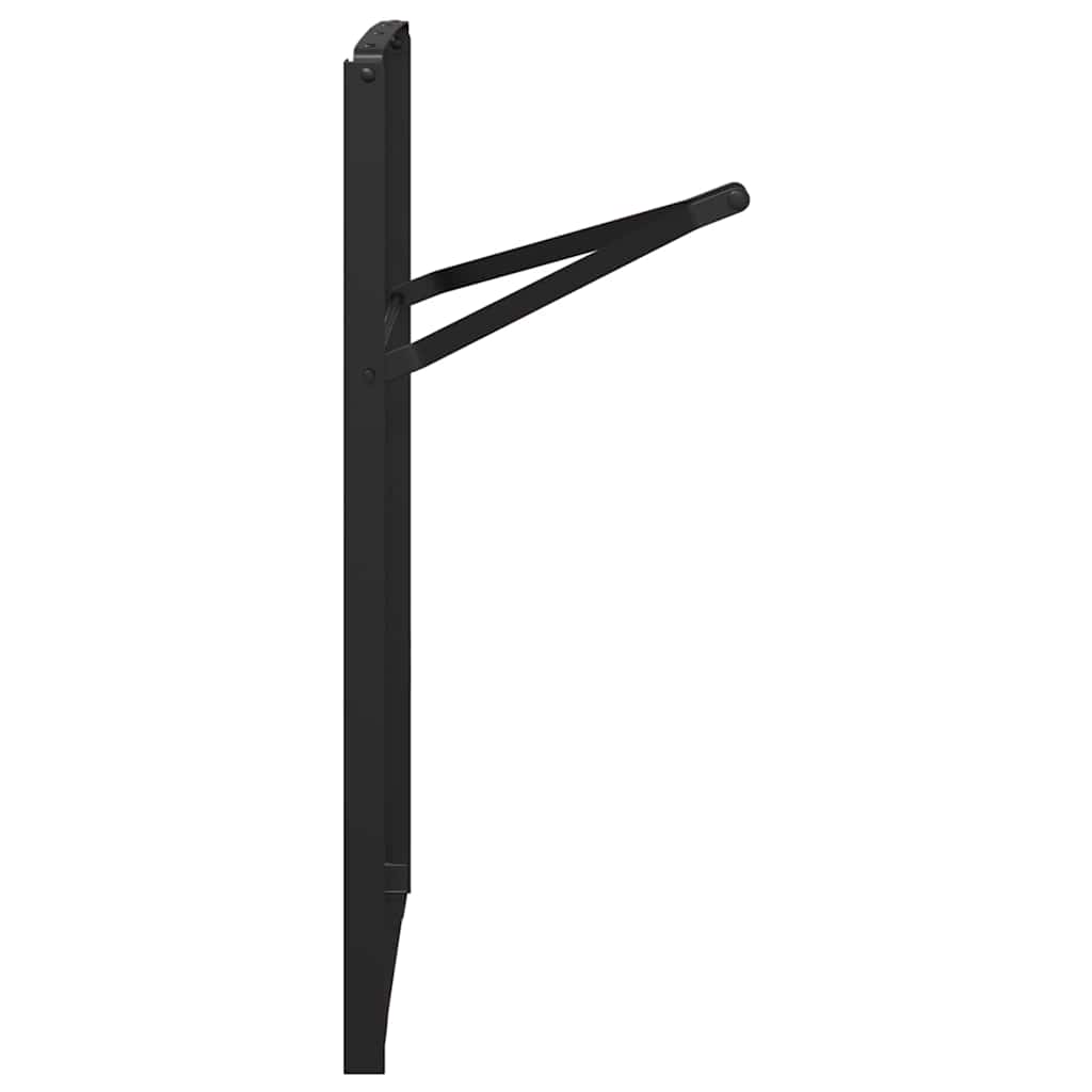 vidaXL Πόδι Τραπέζι Μπύρας 2 pcs Μαύρο 39 x 3 x 75 εκ