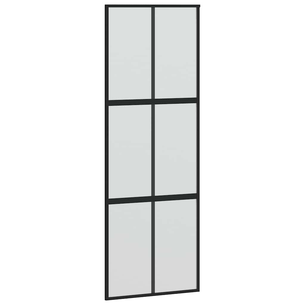 vidaXL Συρόμενη πόρτα με σετ υλικού 90x205 cm από γυαλί&Αλουμίνιο