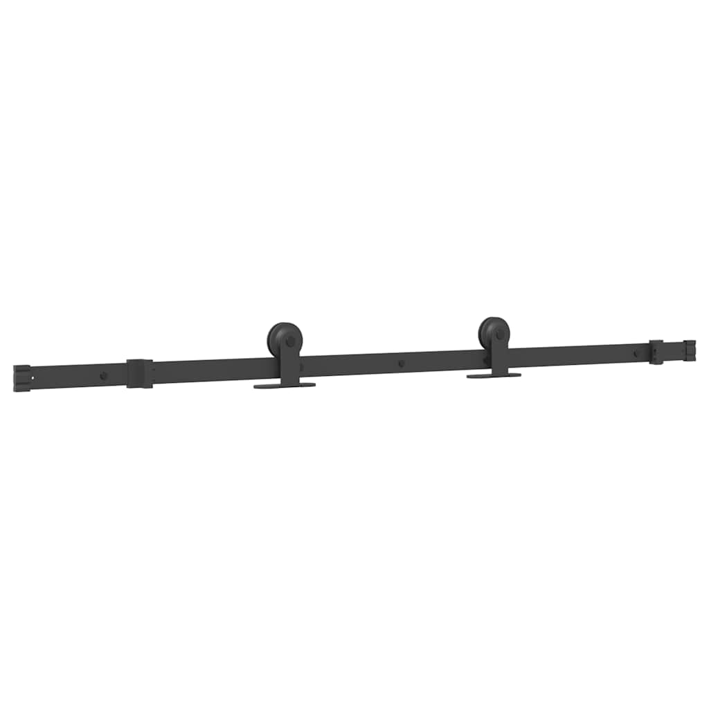 vidaXL Συρόμενη πόρτα με σετ υλικού 76x205 cm από γυαλί&Αλουμίνιο