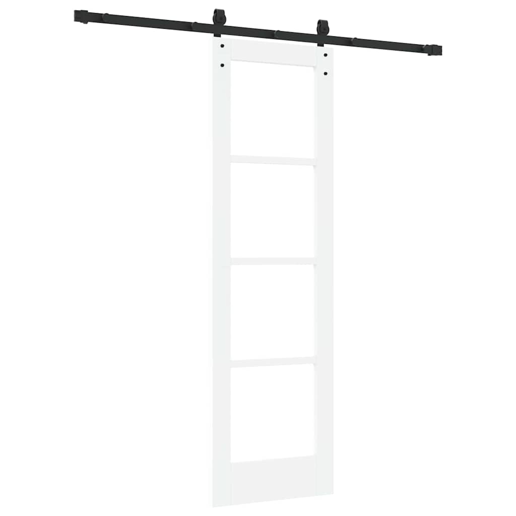 vidaXL Συρόμενη Πόρτα ORKDAL Λευκό και Μαύρο 61 x 198,5 εκ.