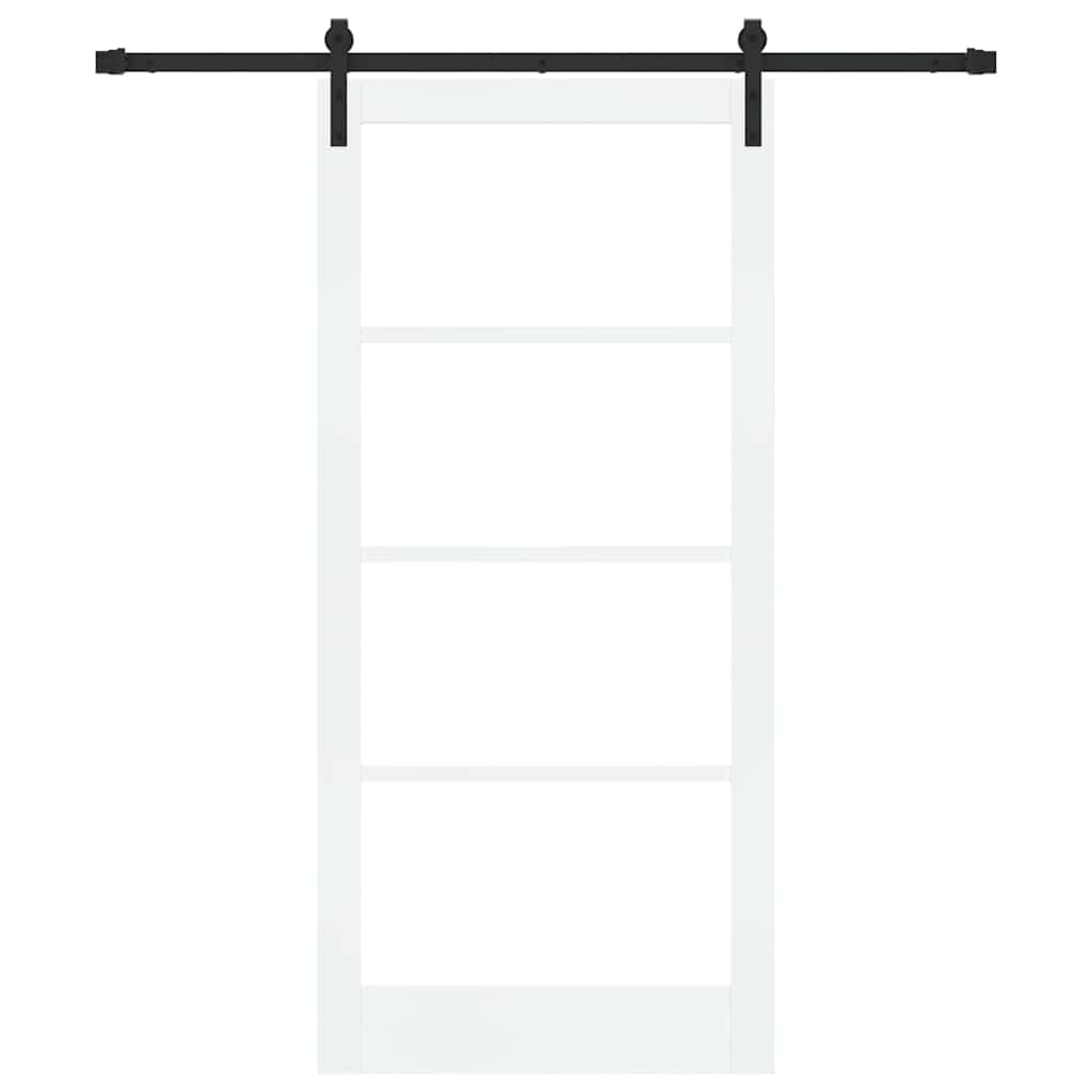 vidaXL Συρόμενη Πόρτα ORKDAL Λευκό και Μαύρο 93 x 202 cm